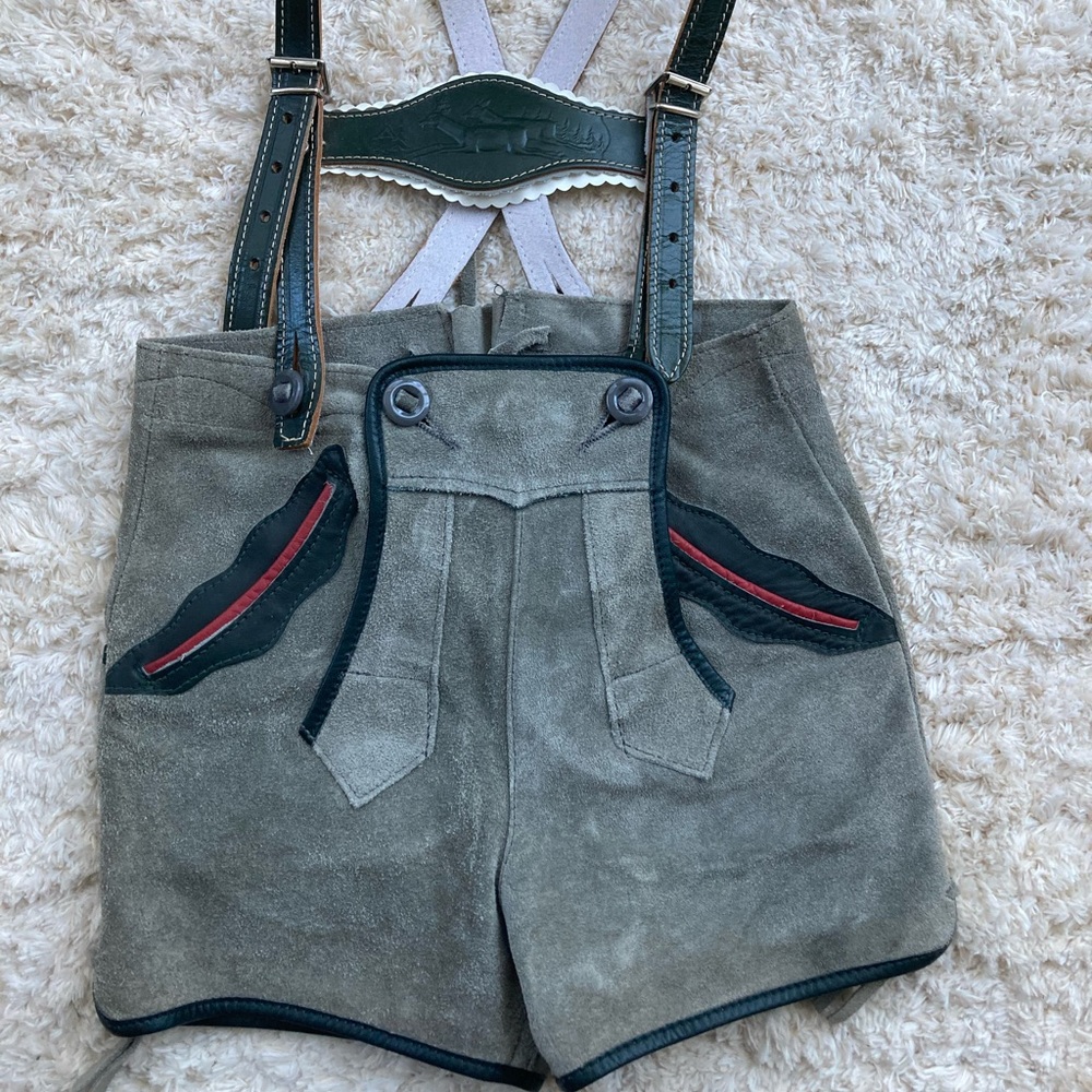 Vintage Child/ Infant Bavarian German Lederhosen Shorts